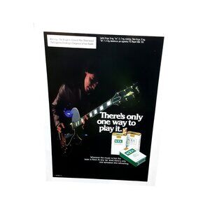 Kool Cigarettes Lights & Ultra 1984 Vintage Print Ad Tobacco Guitar Ad